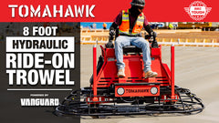 Tomahawk 8 Foot Ride-On Concrete Power Trowel with 35HP Vanguard Engine