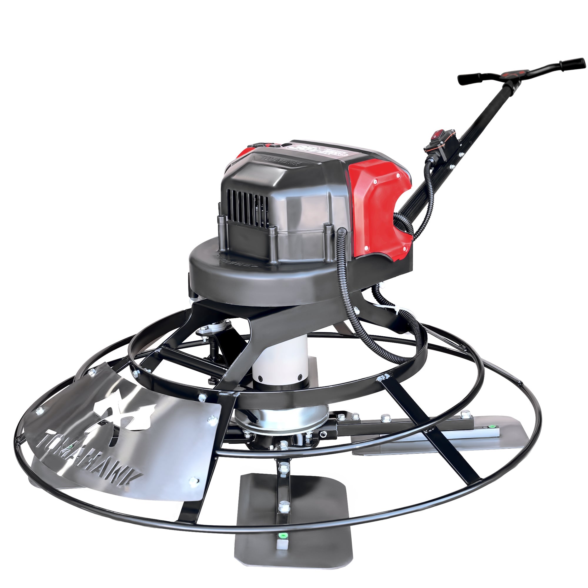 30" Battery-Powered Portable Power Trowel with 18ft Bull Float Handle - Machine Horizon 30" Battery-Powered Portable Power Trowel with 18ft Bull Float Handle - Machine Horizon