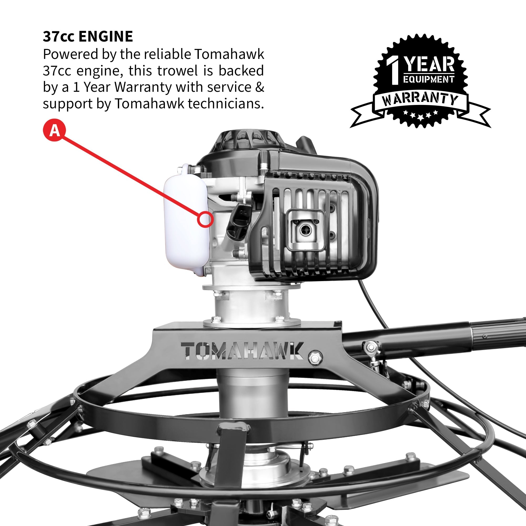 Tomahawk 30" Portable Concrete Power Trowel with 18ft Bull Float Handle 37cc Engine - Machine Horizon Tomahawk 30" Portable Concrete Power Trowel with 18ft Bull Float Handle 37cc Engine - Machine Horizon