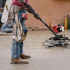 Tomahawk 30" Portable Honda Concrete Power Trowel with 18ft Bull Float Handle GX35 - Machine Horizon