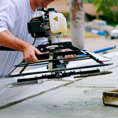 Tomahawk 30" Portable Concrete Power Trowel with 18ft Bull Float Handle 37cc Engine - Machine Horizon