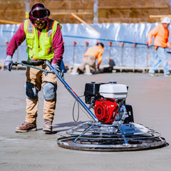 Tomahawk 46" Concrete Power Trowel 13HP Honda with Float Pan Cement Finishing Tool - Machine Horizon