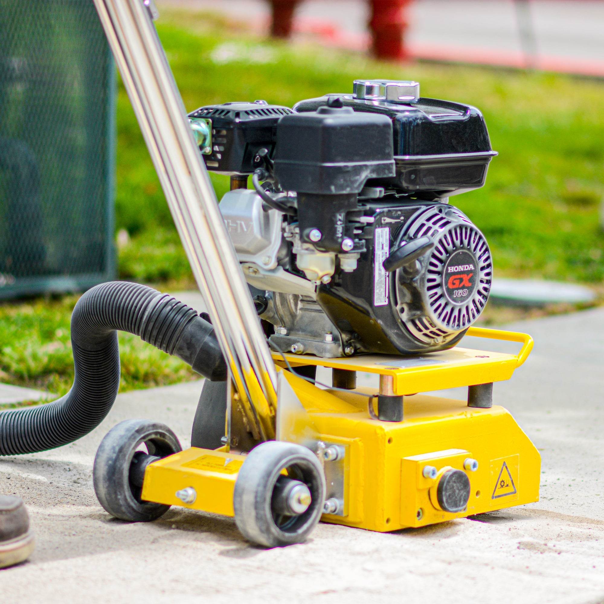 Tomahawk 8” Gas Concrete Scarifier Planer Grinder with 5.5 HP Honda Engine & Drum - Machine Horizon Tomahawk 8” Gas Concrete Scarifier Planer Grinder with 5.5 HP Honda Engine & Drum - Machine Horizon