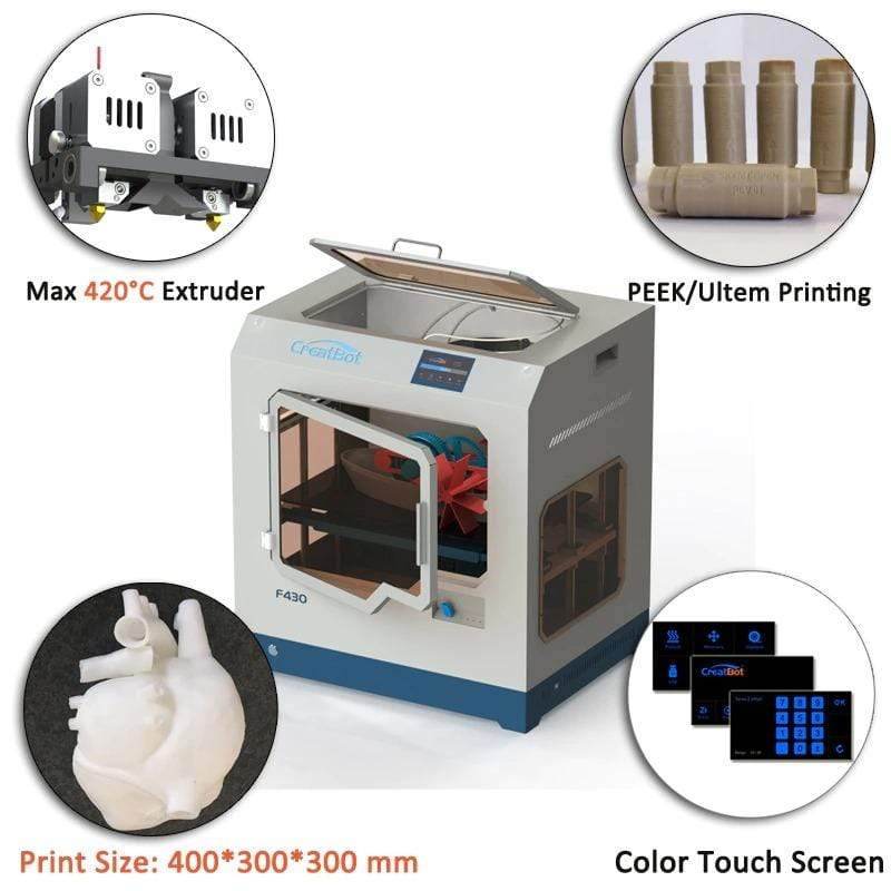 CreatBot F430 Dual Extruder Large Enclosed Chamber 3D Printer - Machine Horizon CreatBot F430 Dual Extruder Large Enclosed Chamber 3D Printer - Machine Horizon