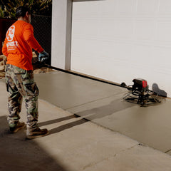 30" Battery-Powered Portable Power Trowel with 18ft Bull Float Handle - Machine Horizon