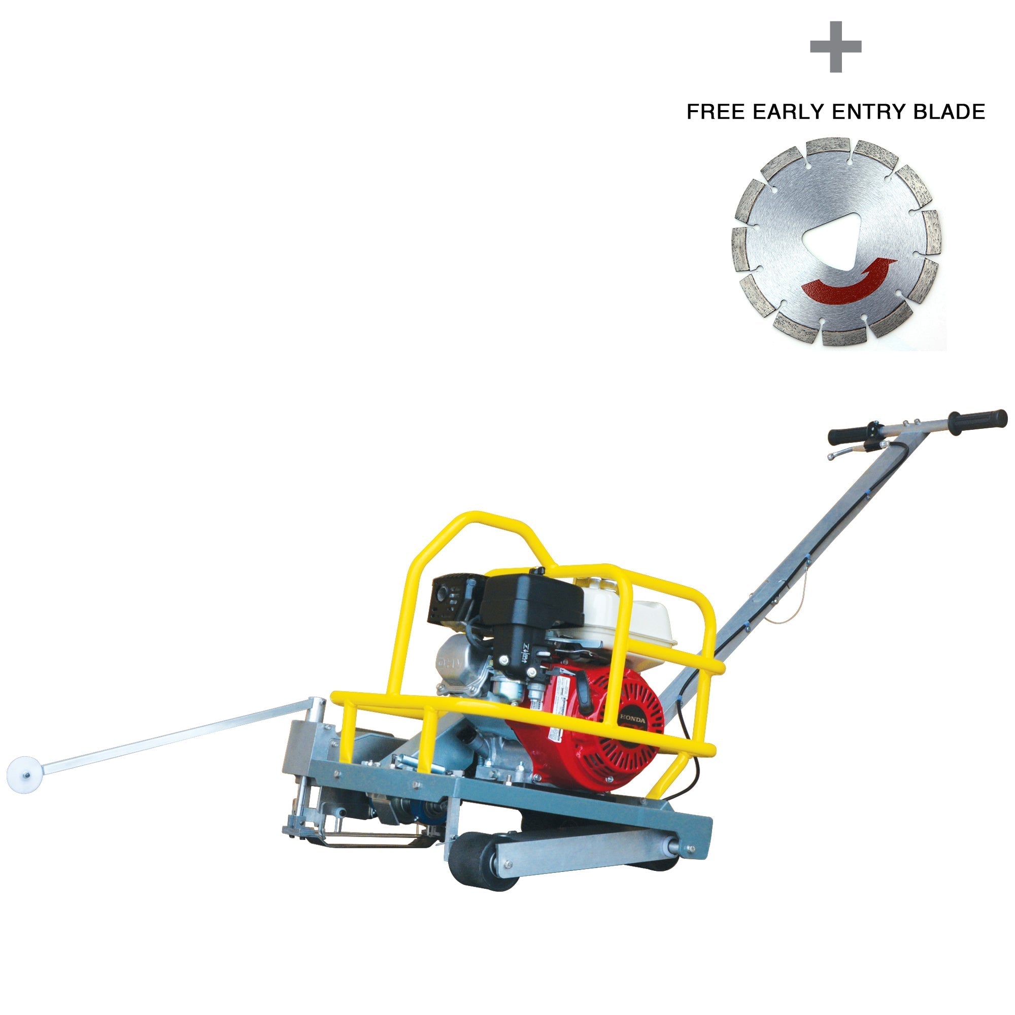 Tomahawk 6" Early Entry Green Concrete Saw with 3.5 HP Honda GX120 Engine - Machine Horizon Tomahawk 6" Early Entry Green Concrete Saw with 3.5 HP Honda GX120 Engine - Machine Horizon
