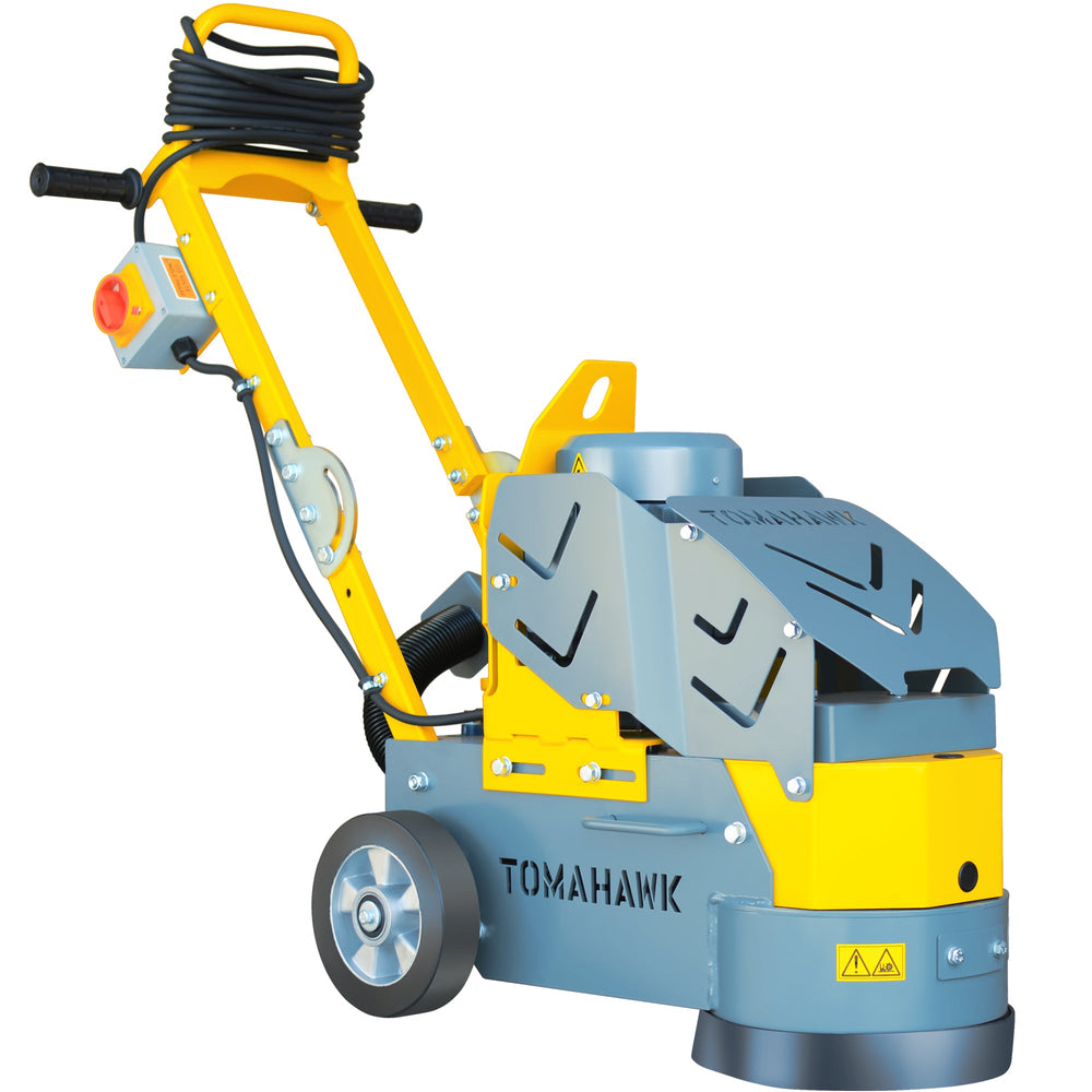 Tomahawk 10" Electric Concrete Floor Grinder 1.5HP Motor for Smoothing, Floor Prep, Coatings - Machine Horizon
