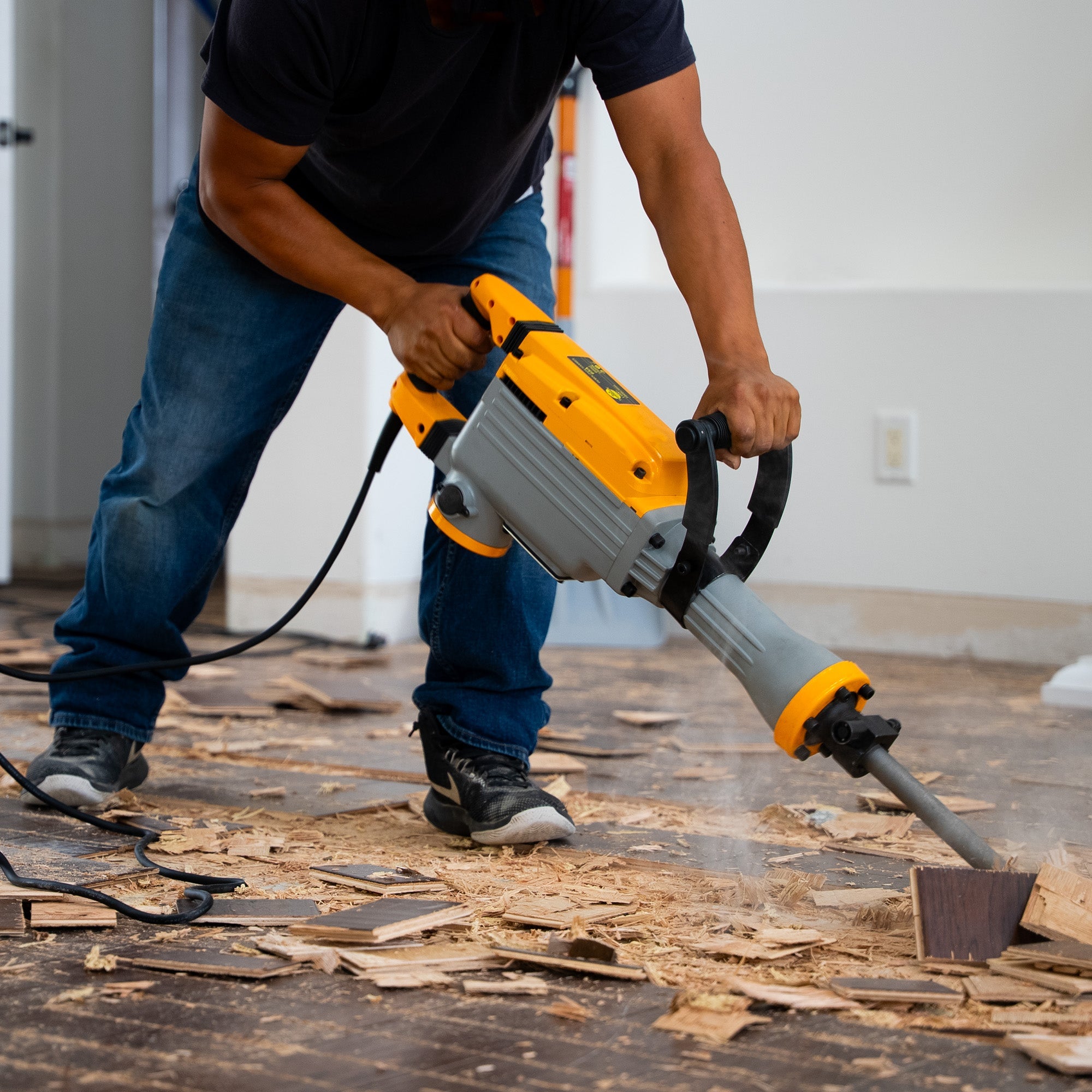 Tomahawk Electric Demolition Jack Hammer 35 lb 1500W 1-1/8" Hex Breaker for Concrete Asphalt Tile Removal Heavy Duty Jackhammer - Machine Horizon Tomahawk Electric Demolition Jack Hammer 35 lb 1500W 1-1/8" Hex Breaker for Concrete Asphalt Tile Removal Heavy Duty Jackhammer - Machine Horizon