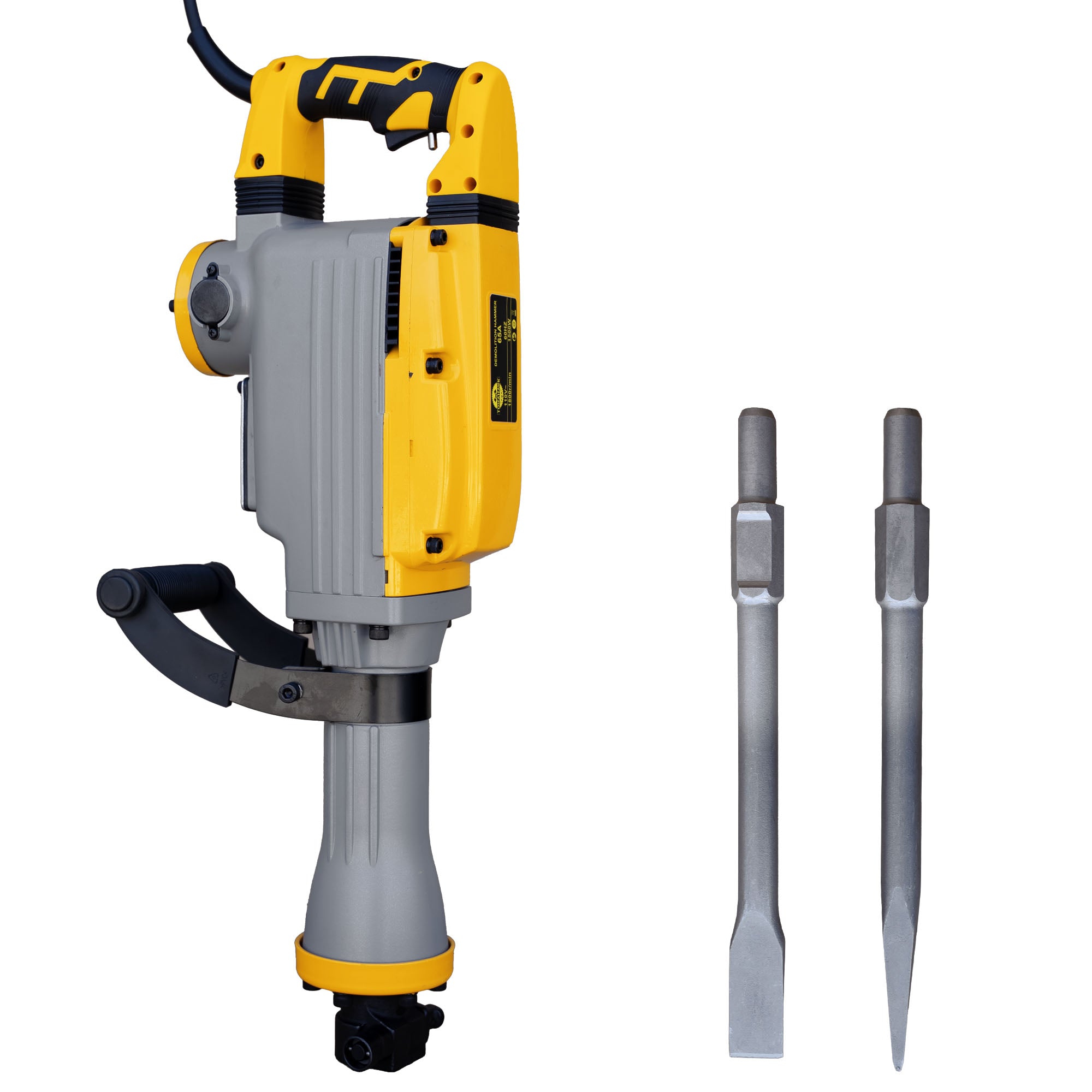 Tomahawk Electric Demolition Jack Hammer 35 lb 1500W 1-1/8" Hex Breaker for Concrete Asphalt Tile Removal Heavy Duty Jackhammer - Machine Horizon Tomahawk Electric Demolition Jack Hammer 35 lb 1500W 1-1/8" Hex Breaker for Concrete Asphalt Tile Removal Heavy Duty Jackhammer - Machine Horizon
