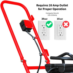 Tomahawk 2 HP Electric Vibratory Plate Compactor Tamper for Gravel Soil Compaction - Machine Horizon