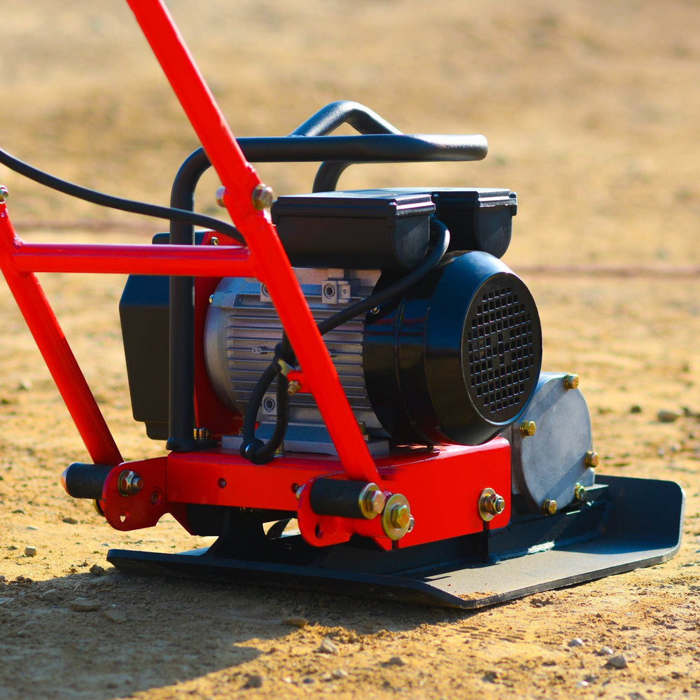 Tomahawk 2 HP Electric Vibratory Plate Compactor Tamper for Gravel Soil Compaction - Machine Horizon