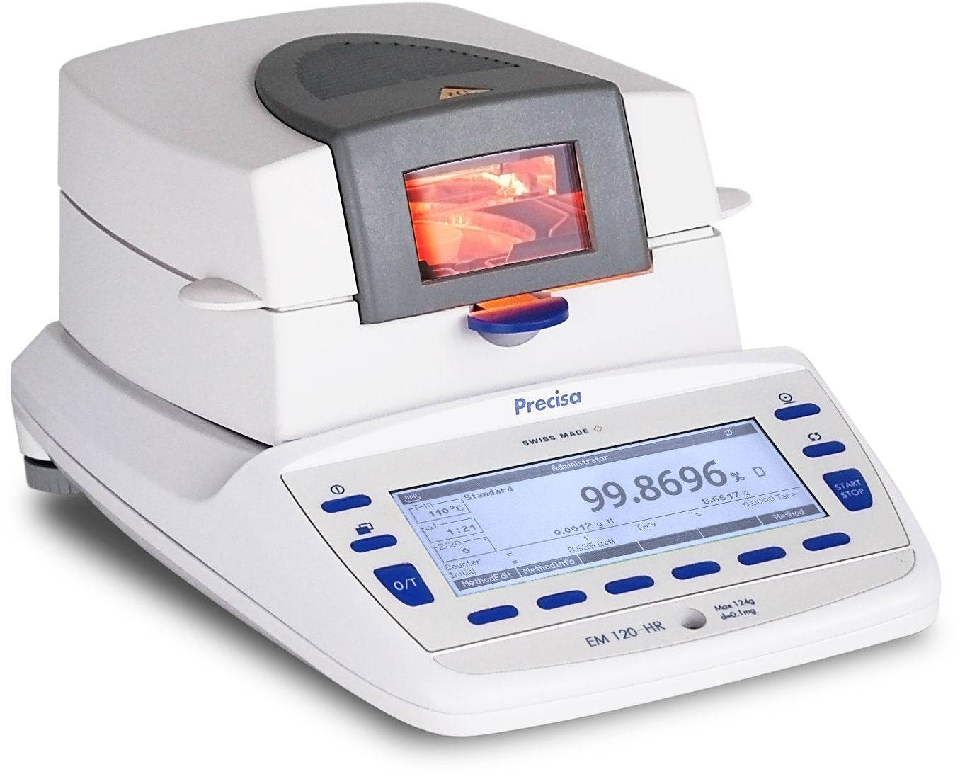 Precisa Executive Pro EM 120-HR Moisture Analyzer, 124 g Capacity, 0.0001 g Readability - Machine Horizon Precisa Executive Pro EM 120-HR Moisture Analyzer, 124 g Capacity, 0.0001 g Readability - Machine Horizon