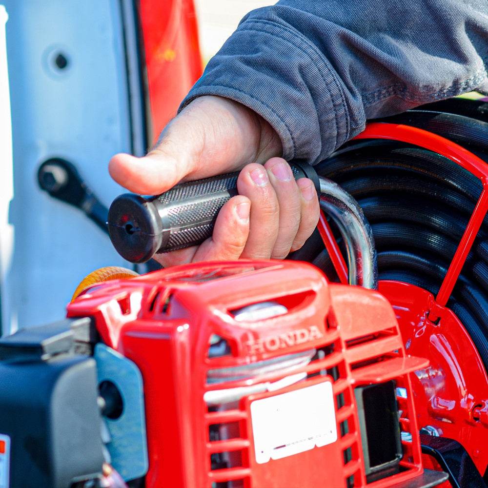 Tomahawk 1.6HP Skid Sprayer Barrel Mount Only with Honda GX35 100ft Hose and 500 PSI Pump for Pest Control - Machine Horizon