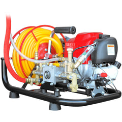 Tomahawk 1.6HP Skid Sprayer Barrel Mount Only with Honda GX35 100ft Hose and 500 PSI Pump for Pest Control - Machine Horizon