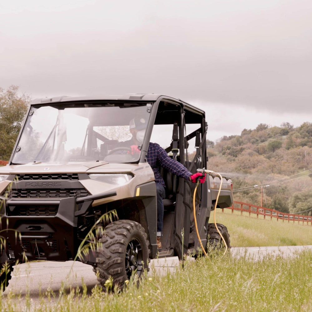Tomahawk 1.6HP Skid Sprayer Barrel Mount Only with Honda GX35 100ft Hose and 500 PSI Pump for Pest Control - Machine Horizon