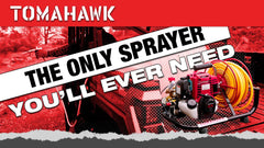 Tomahawk 1.6HP Skid Sprayer Barrel Mount Only with Honda GX35 100ft Hose and 500 PSI Pump for Pest Control - Machine Horizon