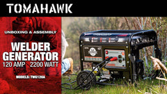 Tomahawk 120 Amp Engine Driven Welder Generator 2200 Watt 7 HP Gas Powered - Machine Horizon