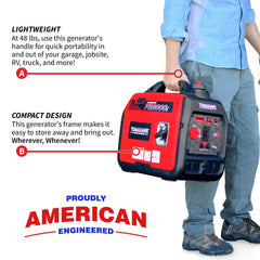 Tomahawk 2000 Watt Inverter Generator Super Quiet Portable Gas Power Professional Use - Machine Horizon