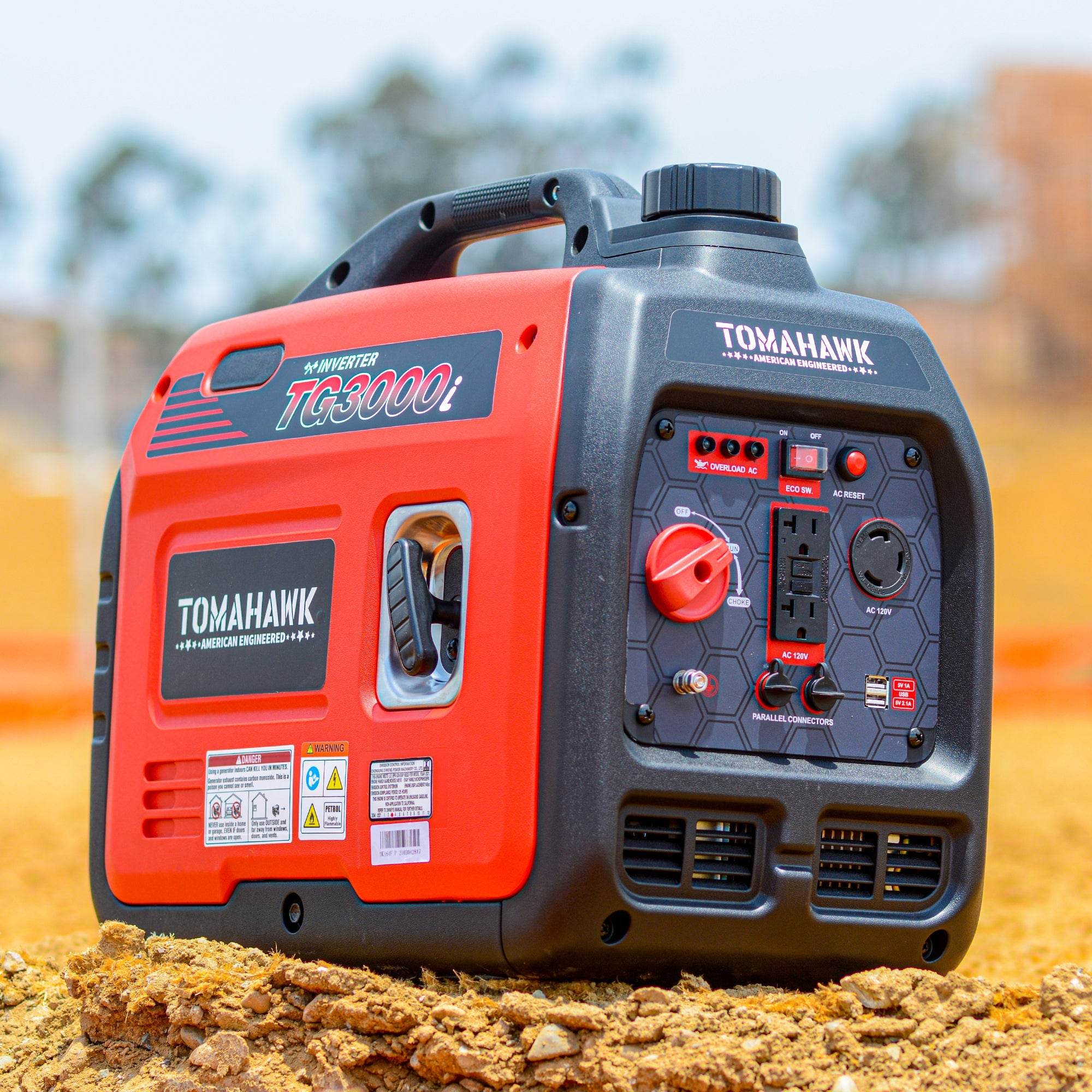 Tomahawk 3000 Watt Inverter Generator Super Quiet Portable Gas Power Professional Use - Machine Horizon Tomahawk 3000 Watt Inverter Generator Super Quiet Portable Gas Power Professional Use - Machine Horizon