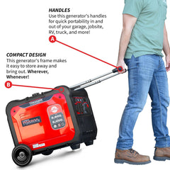 Tomahawk 5500 Watt Inverter Generator Super Quiet Portable Gas Power Professional Use - Machine Horizon