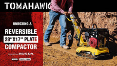 Tomahawk 6.5 HP Honda Reverse Hydraulic Plate Compactor for Soil, Aggregate, Cohesive Compaction - Machine Horizon