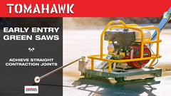 Tomahawk 6" Early Entry Green Concrete Saw with 3.5 HP Honda GX120 Engine - Machine Horizon
