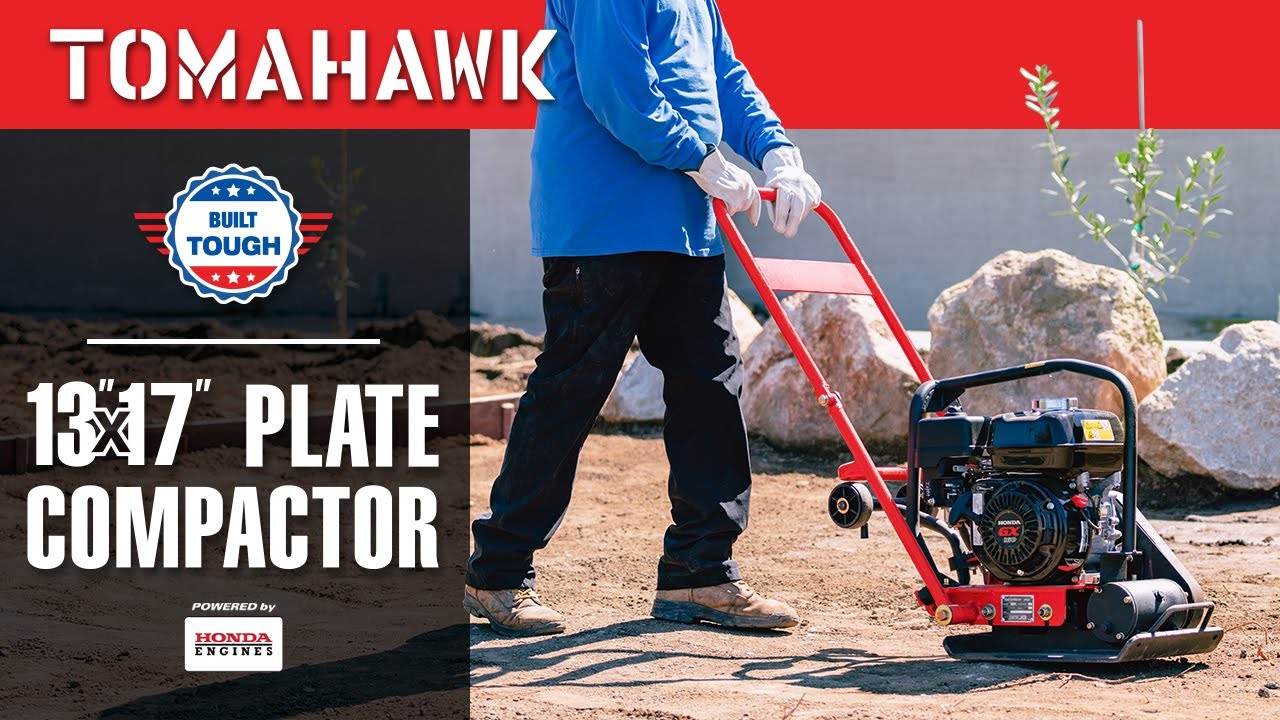 Tomahawk 5.5 HP Honda Vibratory Plate Compactor for Soil Compaction Tamper 3 Year Warranty - Machine Horizon Tomahawk 5.5 HP Honda Vibratory Plate Compactor for Soil Compaction Tamper 3 Year Warranty - Machine Horizon
