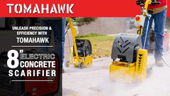 Tomahawk Electric 8” Concrete Scarifier Planer Grinder for Sidewalk Trip Hazard Repair, Traffic Line Removal - Machine Horizon