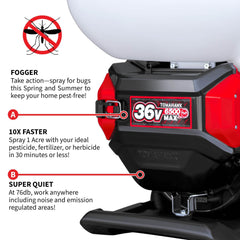 Tomahawk 4 Gal Battery Powered Backpack Mosquito Fogger Sprayer 36V for Pest Control Ticks, Fleas, Flies, and Mosquitoes - Machine Horizon