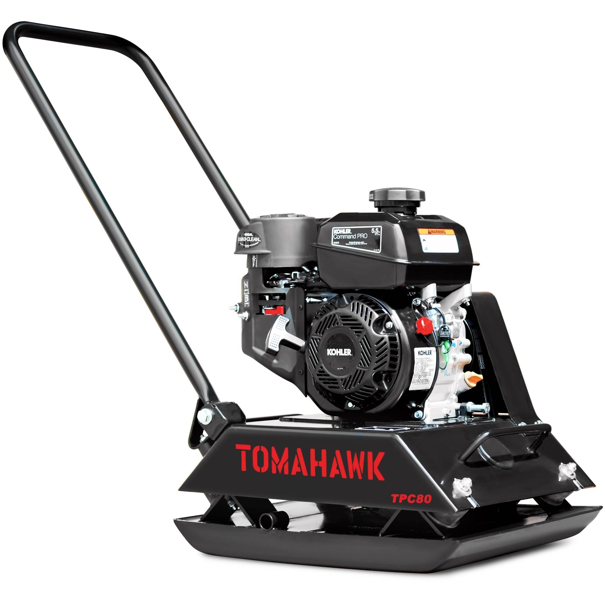 Tomahawk Vibratory Plate Compactor Tamper with Kohler Engine for Dirt Gravel Soil Compaction - Machine Horizon Tomahawk Vibratory Plate Compactor Tamper with Kohler Engine for Dirt Gravel Soil Compaction - Machine Horizon