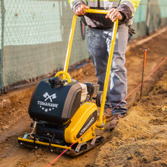 Tomahawk 5.5 HP Honda Vibratory Plate Compactor 23x17" for Soil Asphalt Paver Compaction - Machine Horizon