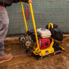 Tomahawk 5.5 HP Honda Vibratory Plate Compactor 23x17" for Soil Asphalt Paver Compaction - Machine Horizon