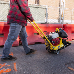 Tomahawk 5.5 HP Honda Vibratory Plate Compactor 23x17" for Soil Asphalt Paver Compaction - Machine Horizon