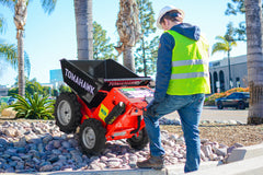 Tomahawk 30" Concrete Power Buggy Electric Battery Mini Dumper 660-lb. Bucket Capacity - Machine Horizon