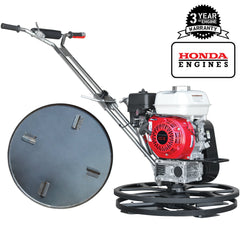 Tomahawk 24" Concrete Power Trowel Edger 5.5HP Honda Float Pan Blade Screed Finishing Tool - Machine Horizon