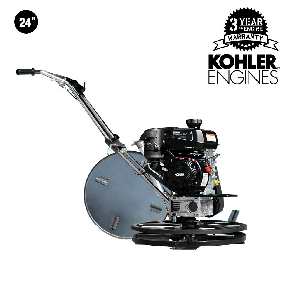 Tomahawk 24" Concrete Power Trowel Edger 6HP Kohler Float Pan Blade Screed Finishing Tool - Machine Horizon Tomahawk 24" Concrete Power Trowel Edger 6HP Kohler Float Pan Blade Screed Finishing Tool - Machine Horizon