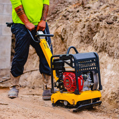 Tomahawk 5.5 HP Honda Reverse Plate Compactor 19x14 Plate for Asphalt, Aggregate, Cohesive Soil Compaction - Machine Horizon
