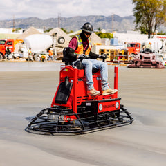 Tomahawk 8 Foot Ride-On Concrete Power Trowel with 35HP Vanguard Engine