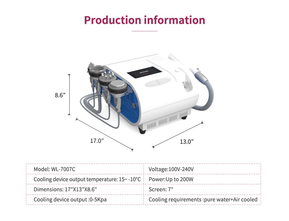 Shape Tactics 5-in-1 Cryolipolysis Vacuum RF Cooling System Shape Tactics 5-in-1 Cryolipolysis Vacuum RF Cooling System