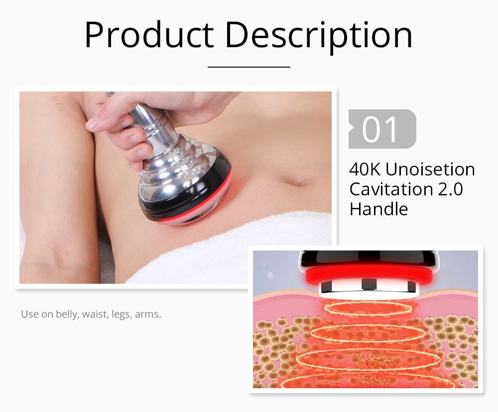 Shape Tactics 5-in-1 Unoisetion Cavitation 2.0 3D Smart Vacuum RF System Shape Tactics 5-in-1 Unoisetion Cavitation 2.0 3D Smart Vacuum RF System
