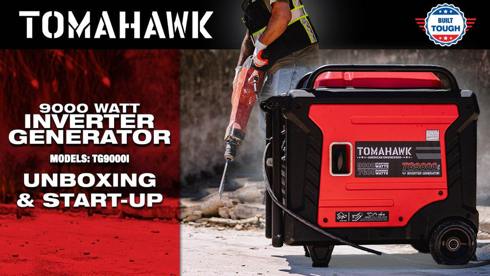 Tomahawk 10,500 Watt Inverter Generator Electric Start Super Quiet Portable Gas Power Professional Use - Machine Horizon