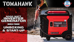 Tomahawk 10,500 Watt Inverter Generator Electric Start Super Quiet Portable Gas Power Professional Use - Machine Horizon