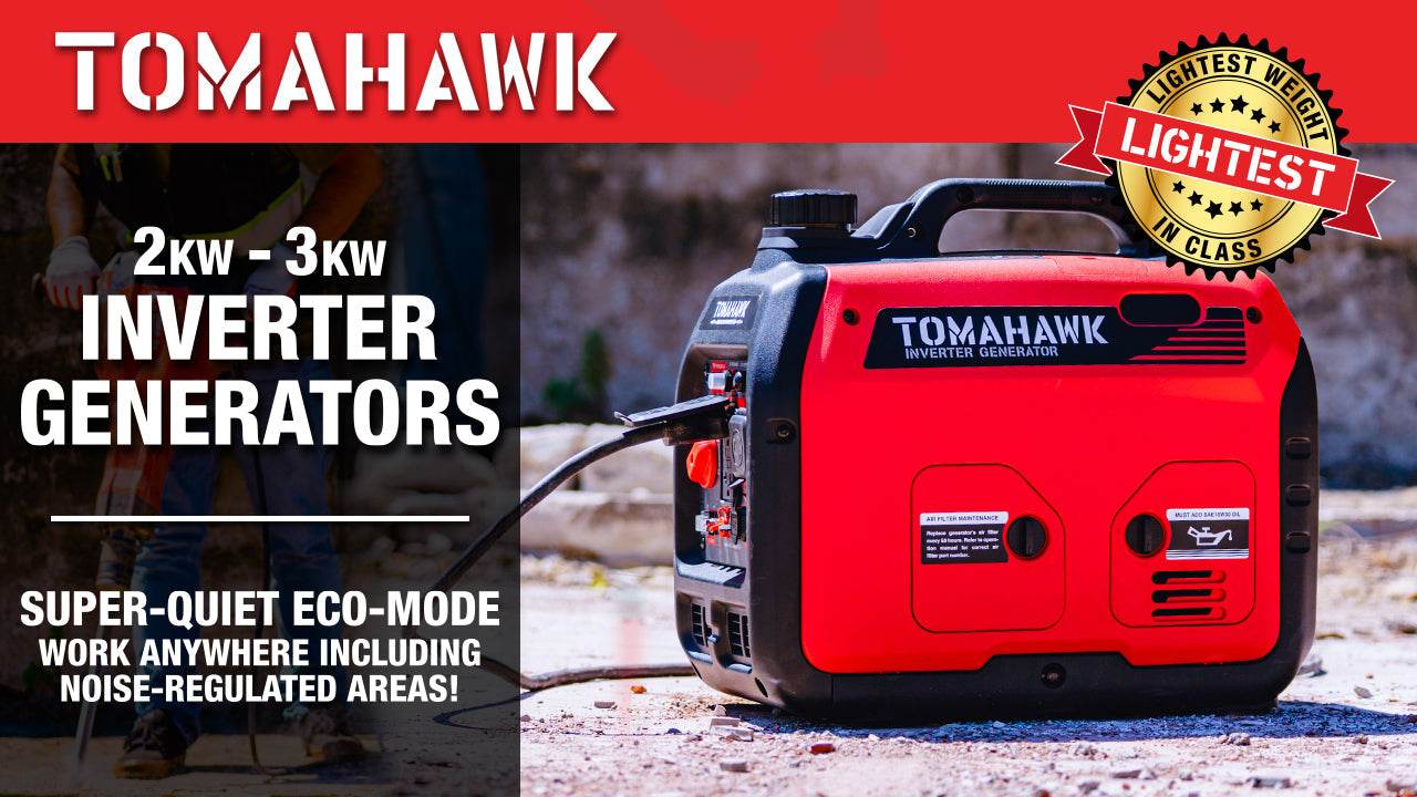 Tomahawk 3000 Watt Inverter Generator Super Quiet Portable Gas Power Professional Use - Machine Horizon Tomahawk 3000 Watt Inverter Generator Super Quiet Portable Gas Power Professional Use - Machine Horizon