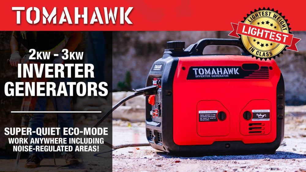 Tomahawk 3000 Watt Inverter Generator Super Quiet Portable Gas Power Professional Use - Machine Horizon