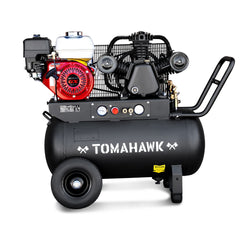 Tomahawk 20 Gallon Portable Air Compressor 6.5HP Honda GX200 Engine Horizontal Tank 13.5 CFM @ 90 PSI Gas-Powered