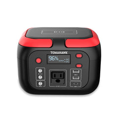 Tomahawk Portable Power Station, 155Wh 200W 4-Port Backup Lithium Battery, AC DC Outlet, 60W USB-C USB-A Pure Sine Wave Outlet, Digital, LED Light for Outdoor Camping, RV - Machine Horizon