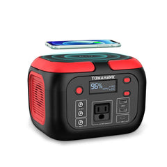 Tomahawk Portable Power Station, 155Wh 200W 4-Port Backup Lithium Battery, AC DC Outlet, 60W USB-C USB-A Pure Sine Wave Outlet, Digital, LED Light for Outdoor Camping, RV - Machine Horizon