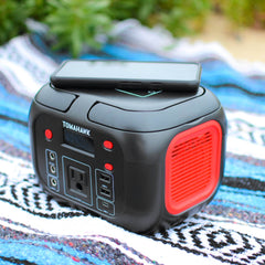 Tomahawk Portable Power Station, 155Wh 200W 4-Port Backup Lithium Battery, AC DC Outlet, 60W USB-C USB-A Pure Sine Wave Outlet, Digital, LED Light for Outdoor Camping, RV - Machine Horizon