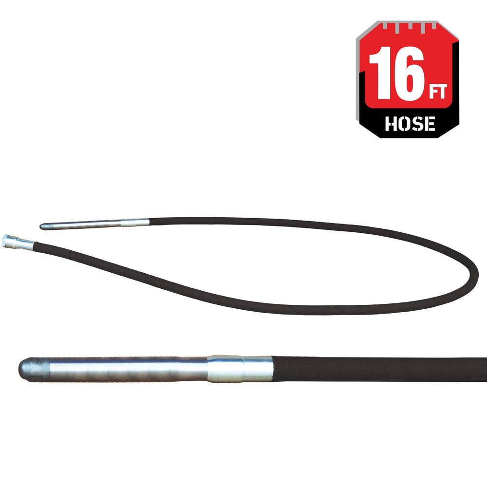 Tomahawk 16 ft Concrete Vibrator Flexible Shaft Hose and Head - Machine Horizon