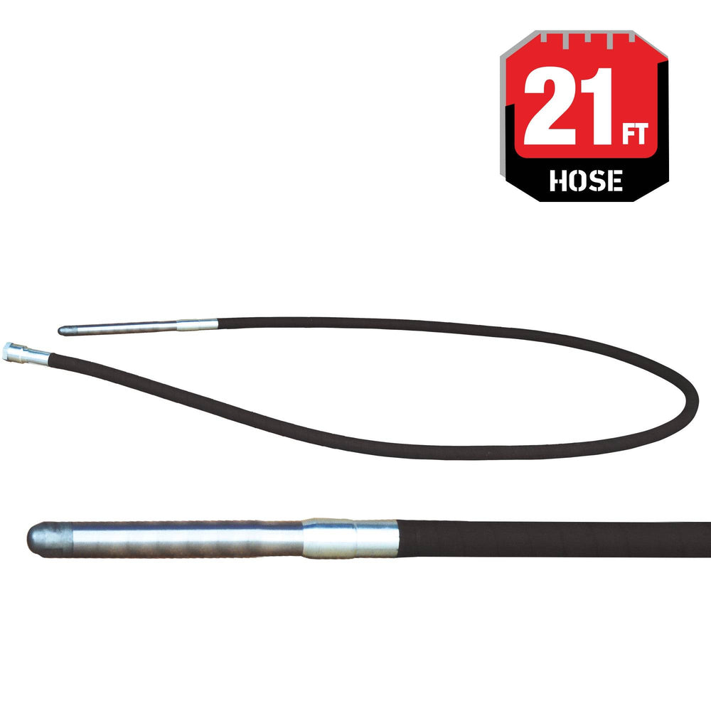 Tomahawk 21 ft Concrete Vibrator Flexible Shaft Hose For Concrete Backpack Vibrator - Machine Horizon